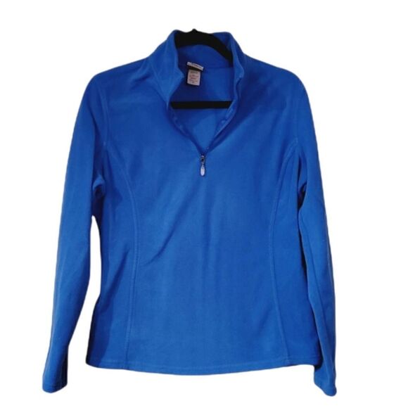 CHAMPION FLEECE quarterzip long-sleeved top blue med - Picture 1 of 10